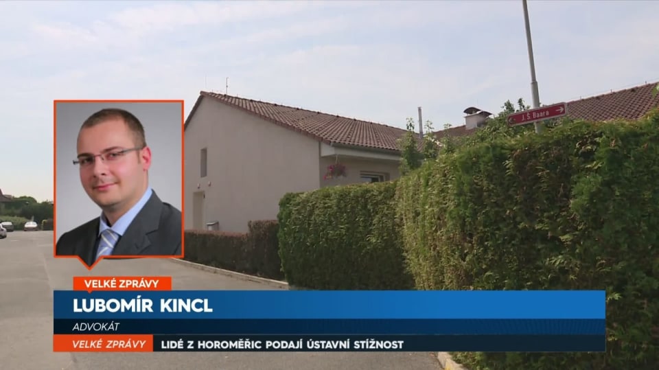 9.8. 2018 VELKÉ ZPRÁVY: LIDÉ Z HOROMĚŘIC PODAJÍ ÚSTAVNÍ STÍŽNOST